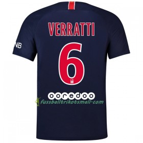 Günstige Fußballtrikots Paris Saint-Germain Verratti 6 2018-2019 Kurzarm Heimtrikotsatz kaufen